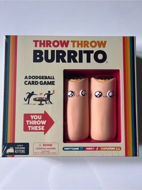 Throw Throw Burrito Dodgeball Card Game with Plush Burritos